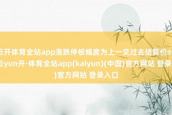 云开体育全站app涨跌停板幅度为上一交过去结算价±4%-云yun开·体育全站app(kaiyun)(中国)官方网站 登录入口