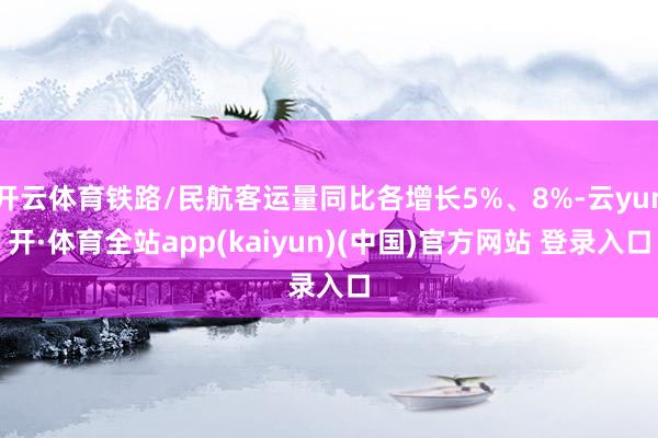 开云体育铁路/民航客运量同比各增长5%、8%-云yun开·体育全站app(kaiyun)(中国)官方网站 登录入口