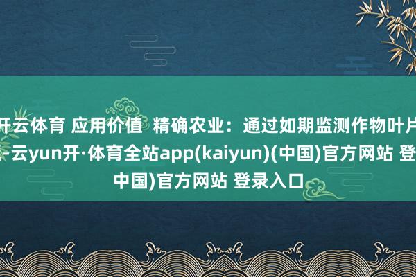 开云体育 应用价值  精确农业：通过如期监测作物叶片的状况-云yun开·体育全站app(kaiyun)(中国)官方网站 登录入口