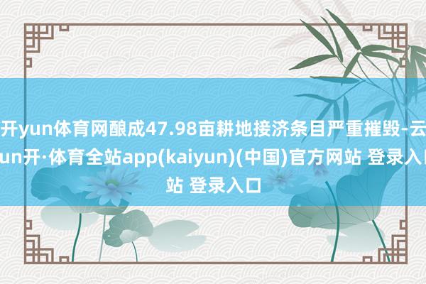 开yun体育网酿成47.98亩耕地接济条目严重摧毁-云yun开·体育全站app(kaiyun)(中国)官方网站 登录入口