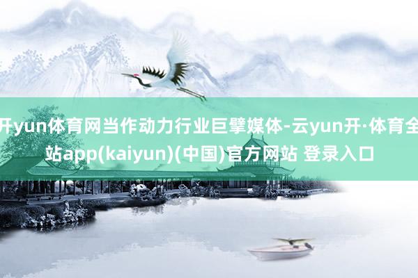 开yun体育网当作动力行业巨擘媒体-云yun开·体育全站app(kaiyun)(中国)官方网站 登录入口