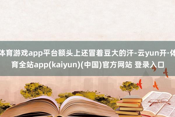 体育游戏app平台额头上还冒着豆大的汗-云yun开·体育全站app(kaiyun)(中国)官方网站 登录入口