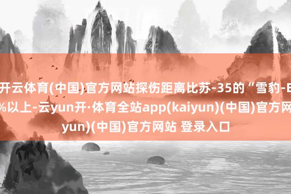 开云体育(中国)官方网站探伤距离比苏-35的“雪豹-E”雷达远30%以上-云yun开·体育全站app(kaiyun)(中国)官方网站 登录入口