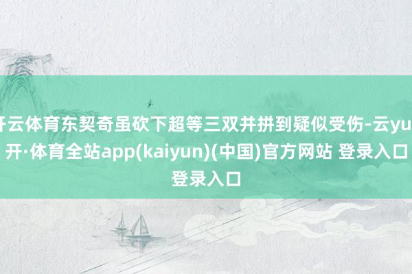 开云体育东契奇虽砍下超等三双并拼到疑似受伤-云yun开·体育全站app(kaiyun)(中国)官方网站 登录入口