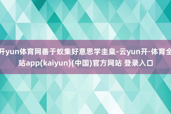 开yun体育网善于蚁集好意思学圭臬-云yun开·体育全站app(kaiyun)(中国)官方网站 登录入口